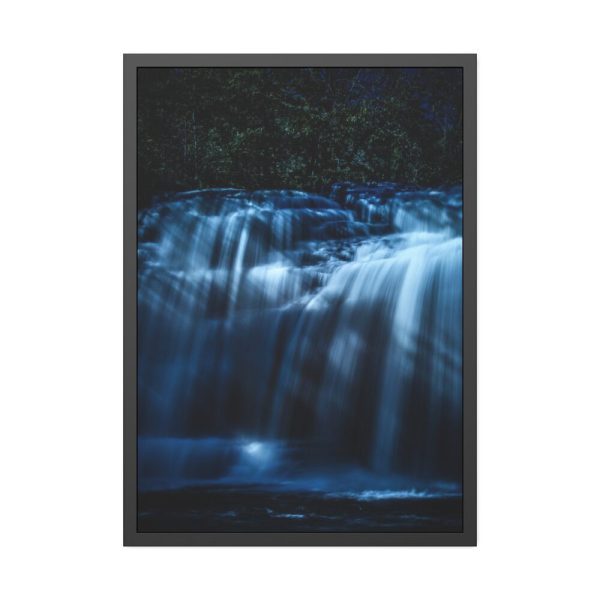 Waterfall at Night Framed Poster