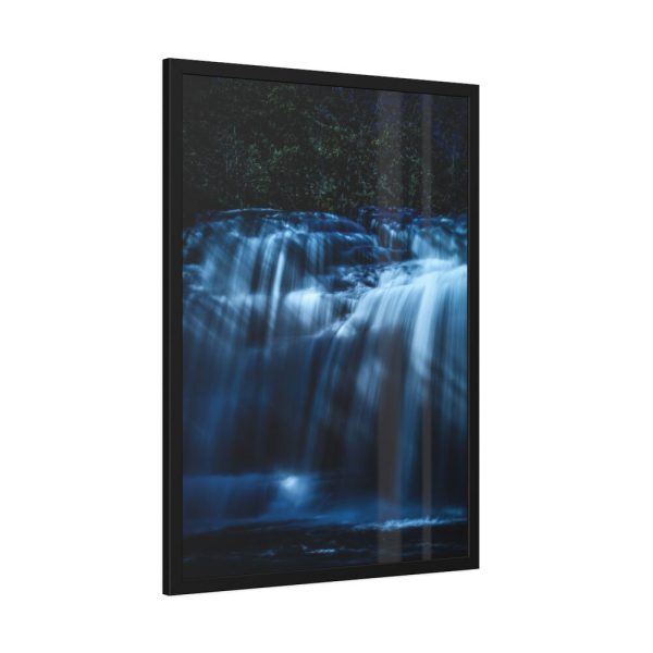 Waterfall at Night Framed Poster