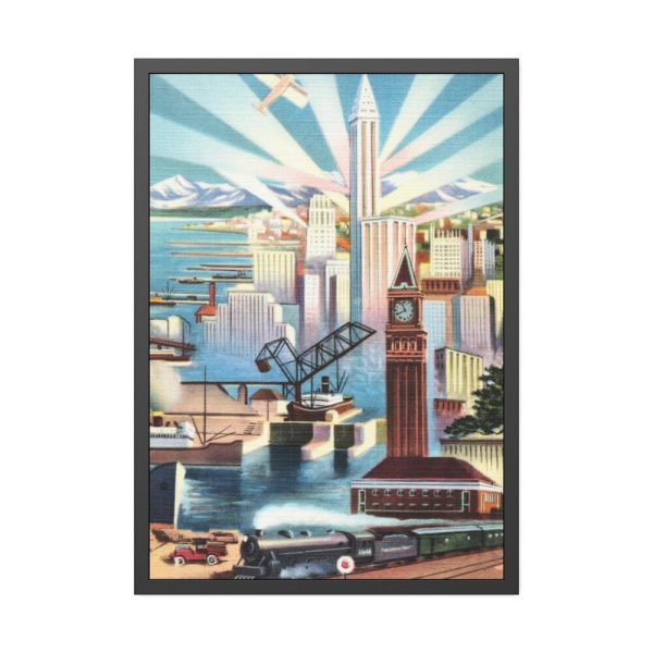 93830-48.jpg Seattle, Glamour City of Washington Framed Poster