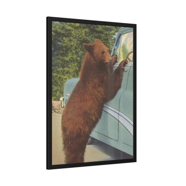 Holdup Bear at Yellowstone National Park Framed Poster
