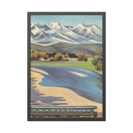 Crazy Mountain and Yellowstone River Framed Poster