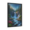 93830-73.jpg Waterfall in Woods Framed Poster