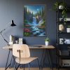 93830-74.jpg Waterfall in Woods Framed Poster