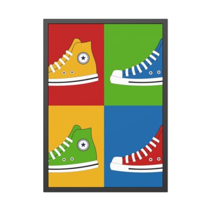 Sneakers Colorful Pop Art Framed Poster