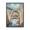 Spokane, Washington and Falls Framed Poster