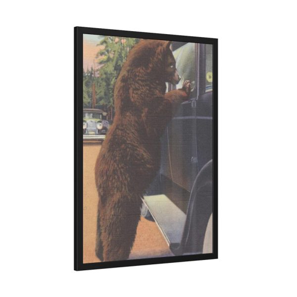 93830-97.jpg Hold up bear, Yellowstone National Park Framed Poster