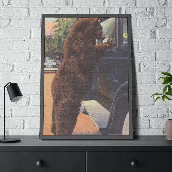 93830-99.jpg Hold up bear, Yellowstone National Park Framed Poster