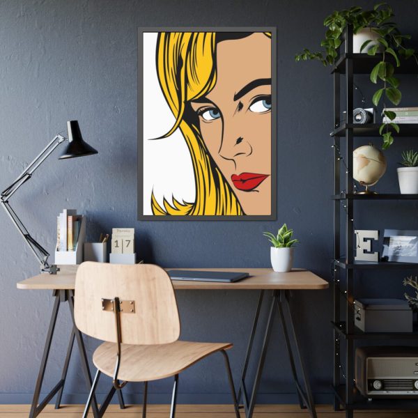 Woman Retro Pop Art Framed Poster