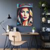 93831-134.jpg Woman Pop Art Graffiti I Framed Poster