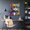 Cat Pop Art Illustration Graffiti II Framed Poster