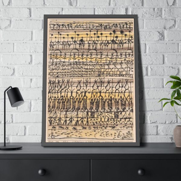93831-228.jpg ERA. 'Cooling in a Hot Zone Garden' (1924) by Paul Klee Framed Poster