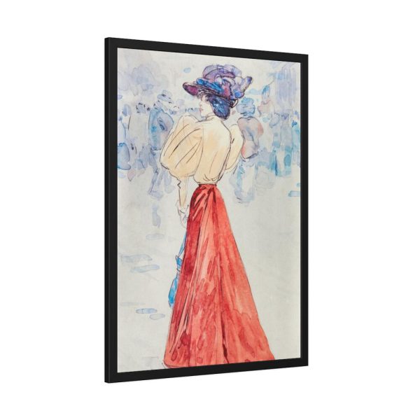 93831-230.jpg Elegant With a Red Skirt Framed Poster