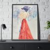 93831-232.jpg Elegant With a Red Skirt Framed Poster