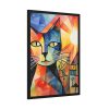 Cat Portrait Pop Art Framed Poster