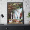 93831-27.jpg Waterfall Drawing Framed Poster