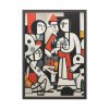 Abstract Crowd Contemporary Art Framed Poster