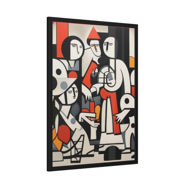 Abstract Crowd Contemporary Art Framed Poster