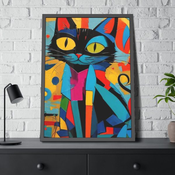 93831-288.jpg Cat Abstract Pop Art Print Framed Poster