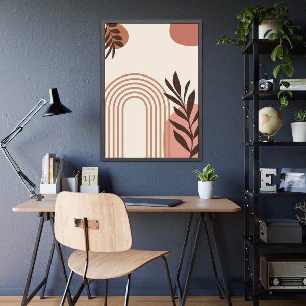 Boho Abstract Geometric Art Framed Poster