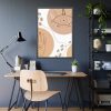 Hand, Eye and Face Abstract Boho Minimal Art Framed Poster
