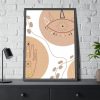 Hand, Eye and Face Abstract Boho Minimal Art Framed Poster