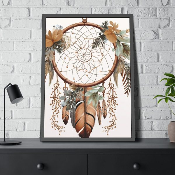 Boho Style Wreath Framed Poster