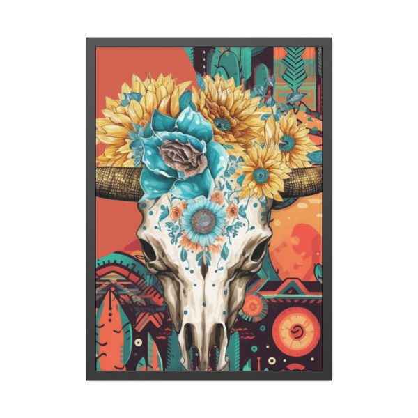 93831-325.jpg Boho Cow Skull Framed Poster