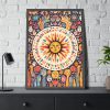 Hippie Boho Retro Sun Framed Poster