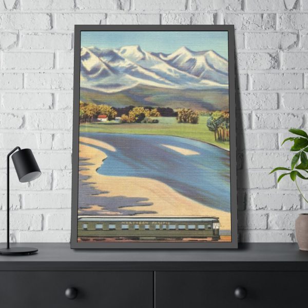 Crazy Mountain and Yellowstone River Framed Poster