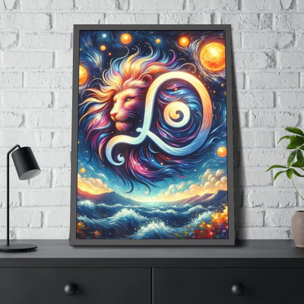 Zodiac Sign of Leo Framed Poster