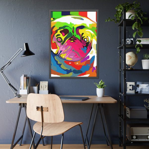 Pug Pop Art Framed Poster