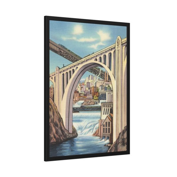Spokane, Washington and Falls Framed Poster