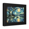93836-1.jpg Men On the Boat in the Night Framed Poster