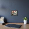 Textured Illustration of Two Tropical Birds Framed Poster