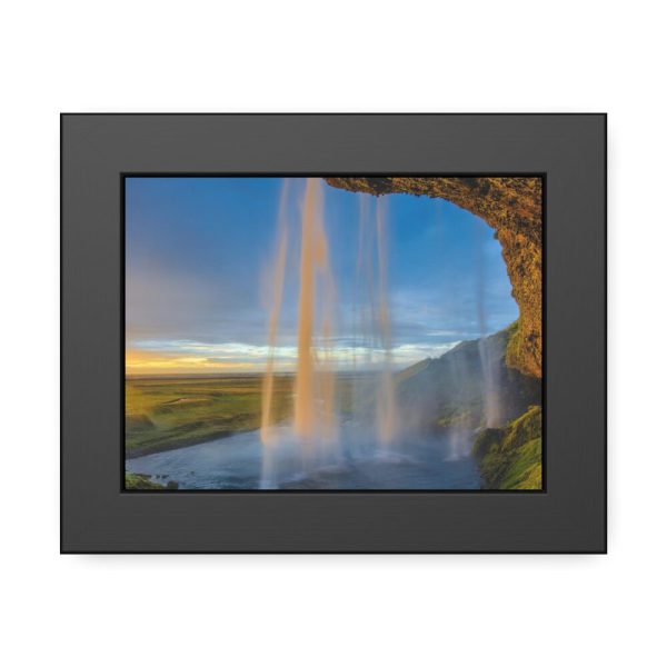 93836-8.jpg Waterfall on Cave Framed Poster