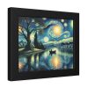 93839-1.jpg Men On the Boat in the Night Framed Poster