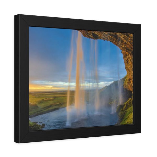 93840-5.jpg Waterfall on Cave Framed Poster