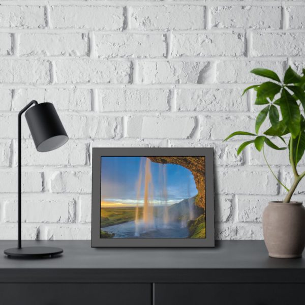 93840-7.jpg Waterfall on Cave Framed Poster