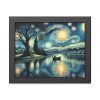 93841.jpg Men On the Boat in the Night Framed Poster