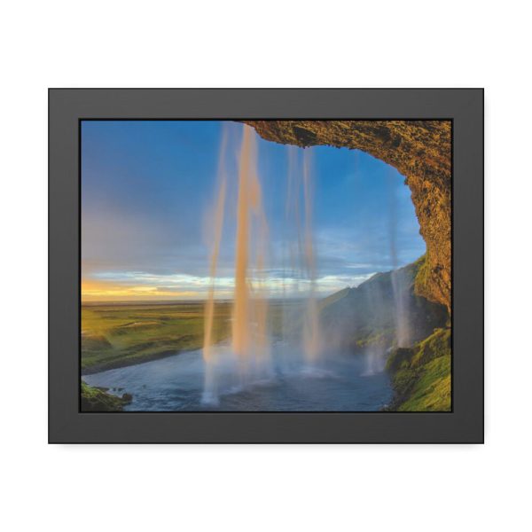 93841-4.jpg Waterfall on Cave Framed Poster