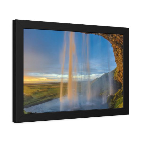 93842-5.jpg Waterfall on Cave Framed Poster