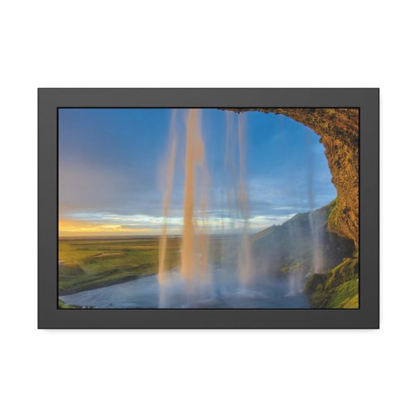 93843-4.jpg Waterfall on Cave Framed Poster