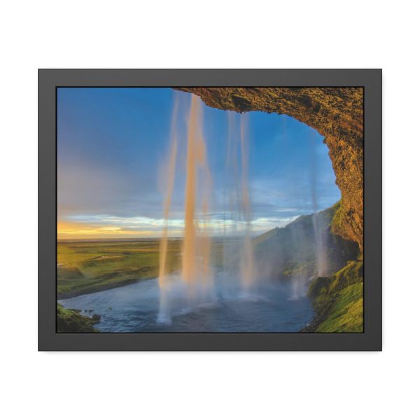 93844-4.jpg Waterfall on Cave Framed Poster