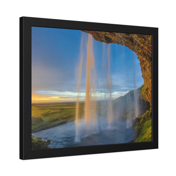 93845-5.jpg Waterfall on Cave Framed Poster