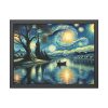 93847.jpg Men On the Boat in the Night Framed Poster
