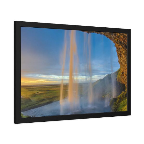 93849-5.jpg Waterfall on Cave Framed Poster