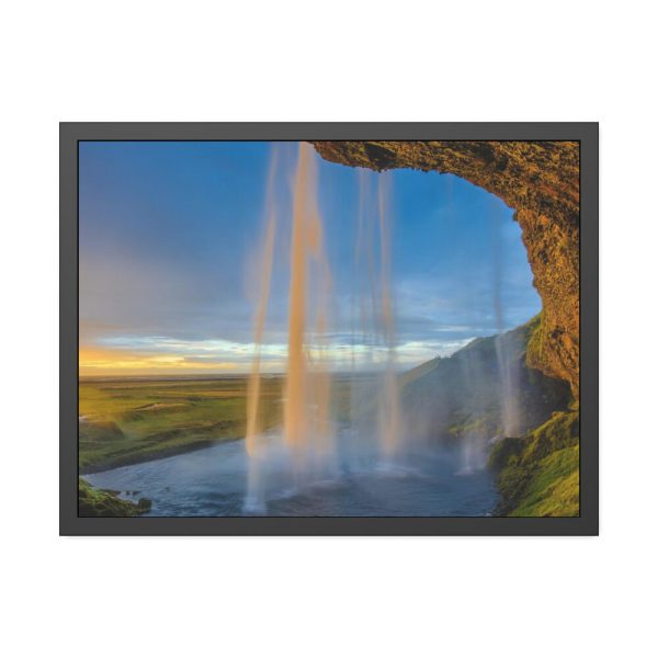 93850-4.jpg Waterfall on Cave Framed Poster
