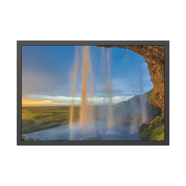 93852-4.jpg Waterfall on Cave Framed Poster