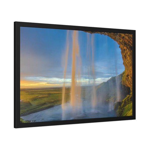 93852-5.jpg Waterfall on Cave Framed Poster