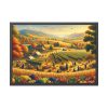 93854-128.jpg Traditional Harvest Scene Capturing the Essence of Pastoral Landscapes Framed Poster